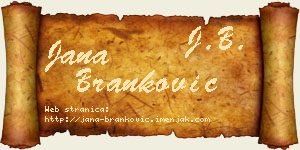 Jana Branković vizit kartica